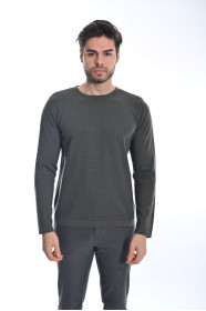 ﻿﻿ Yün Comfort Bisiklet Yaka Haki