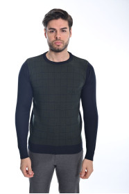 ﻿﻿ Yün Comfort Bisiklet Yaka Lacivert 