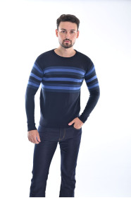 ﻿﻿ Yün Comfort Bisiklet Yaka Lacivert