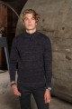 PETROIL COLOR ZIPPERED TEXTURED WOOL SWEATER