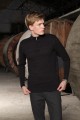 PETROIL COLOR ZIPPERED TEXTURED WOOL SWEATER