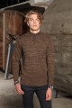 MELANGE BEİGE COLOR ZIPPERED TEXTURED WOOL SWEATER