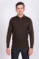 MELANGE LIGHT PARLIAMENT POLO COLLAR WOOL SWEATER