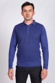MELANGE LIGHT PARLIAMENT POLO COLLAR WOOL SWEATER
