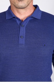 MELANGE LIGHT PARLIAMENT POLO COLLAR WOOL SWEATER