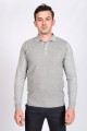 MELANGE LIGHT PARLIAMENT POLO COLLAR WOOL SWEATER