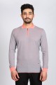 LIGHT WHITE COLOR COTTON ZİP-NECK SWEATHER