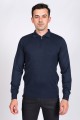 BLACK COLOR ZİP-NECK POLO SWEATHER WİTH WOOL