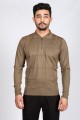 BLACK COLOR ZİP-NECK POLO SWEATHER WITH WOOL