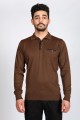 MEDIUM BROWN COLOR SNAP-BUTTON SWEATHER