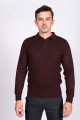 MELANGE LIGHT PARLIAMENT POLO COLLAR WOOL SWEATER