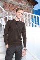 ﻿ Wool Polo Neck Zippered Leather Front Band Dark Parliament
