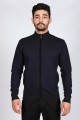 LIGHT DARK BLUE COLOR ZİP-THROUGH CARDİGAN WİTH WOOL