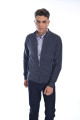 NAVY BLUE COLOR ZİP-THROUGH CARDİGAN WİTH WOOL