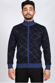 NAVY BLUE FULL-ZIPPER JUMPER