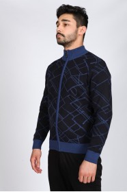 NAVY BLUE FULL-ZIPPER JUMPER