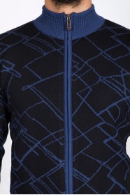 NAVY BLUE FULL-ZIPPER JUMPER