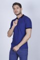 LILAC COLOUR, SHORT SLEEVE, ZİPPER POLO NECK, REGULAR MOLD, 100% COTTON SWEATER