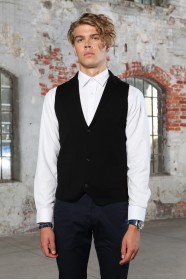 BLACK COLOR WOOL KNİTTED WAİSCOAT