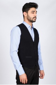 NAVY BLUE COLOR WOOL KNİTTED WAİSCOAT