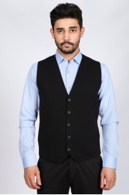 NAVY BLUE COLOR WOOL KNİTTED WAİSCOAT